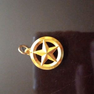 Gold star pendant